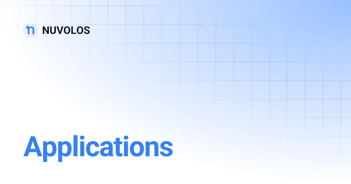 Applications | NUVOLOS